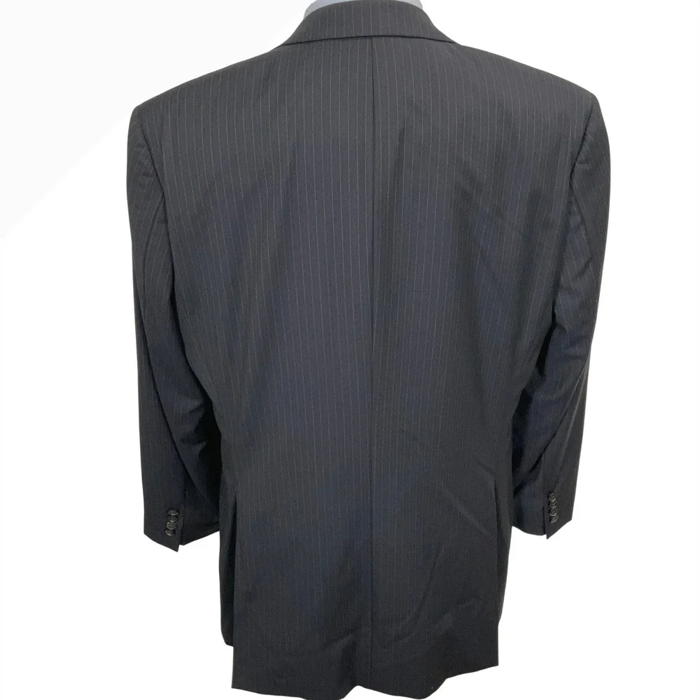 Hugo Boss Blazer Mens 44L Navy Blue Pinstripe Selection Ivy Leage Executive Wool